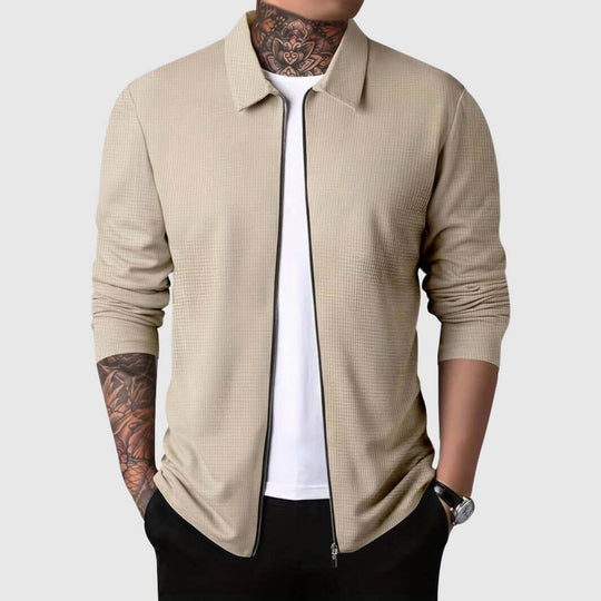 EB | Herren Waffelstrick Zip-Up Jacke