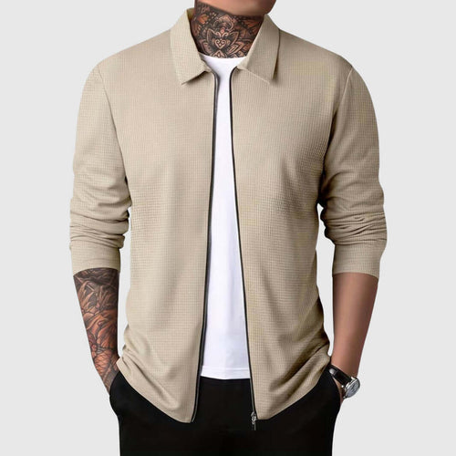 EB | Herren Waffelstrick Zip-Up Jacke