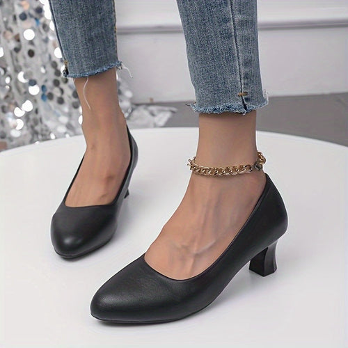 EB | Stilvolle Damen Pumps mit Spitzem Zeh und Blockabsatz