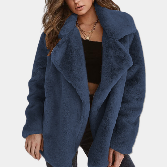 EB | Oversize mit Offenem Kragen für Frauen Ideal für Den Herbst und Den Winter