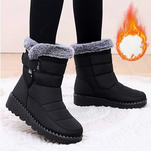 Winterstiefel aus Leder für Damen, warm & robust EB EB