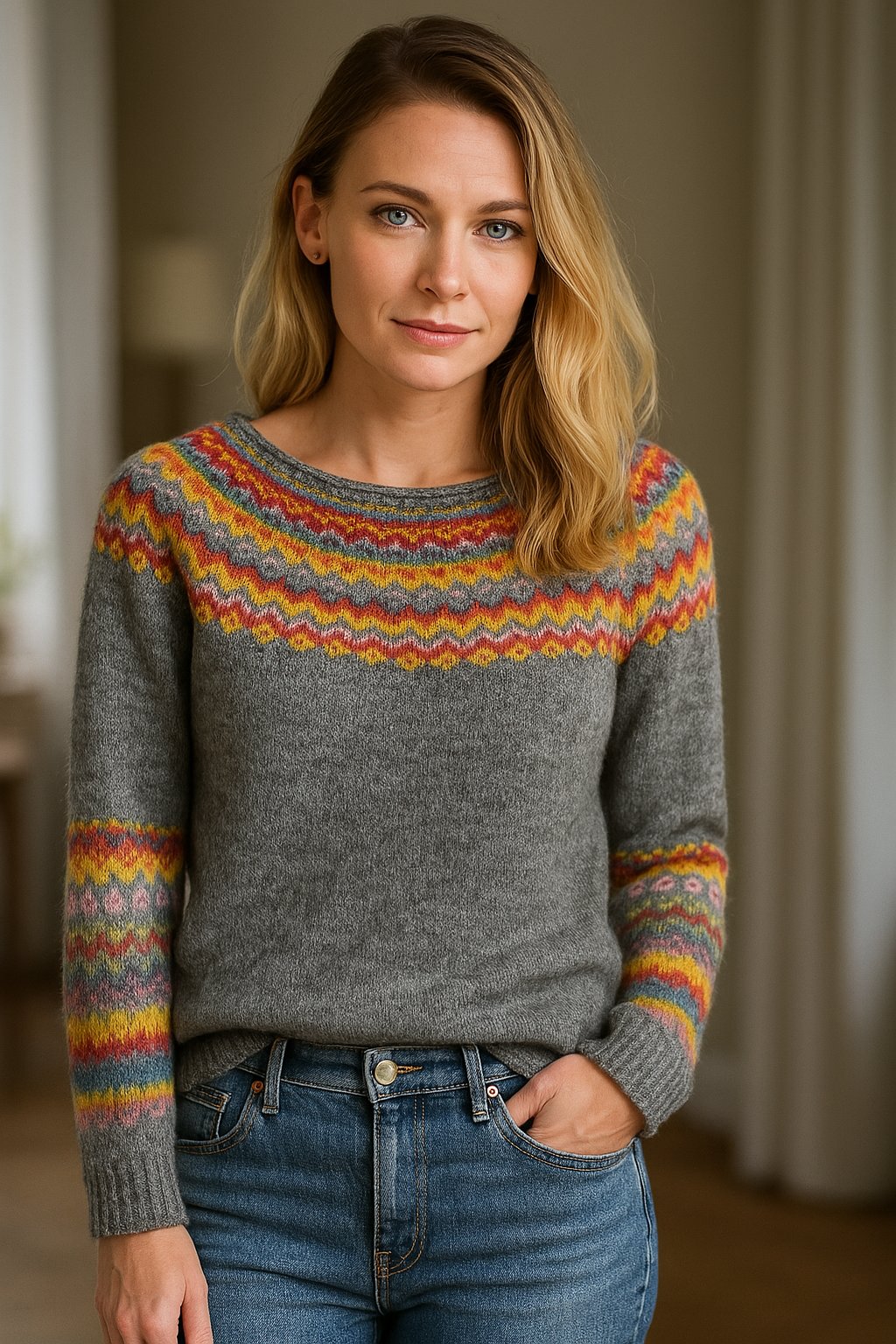 EB | Warmer Retro - Winterpullover für Frauen
