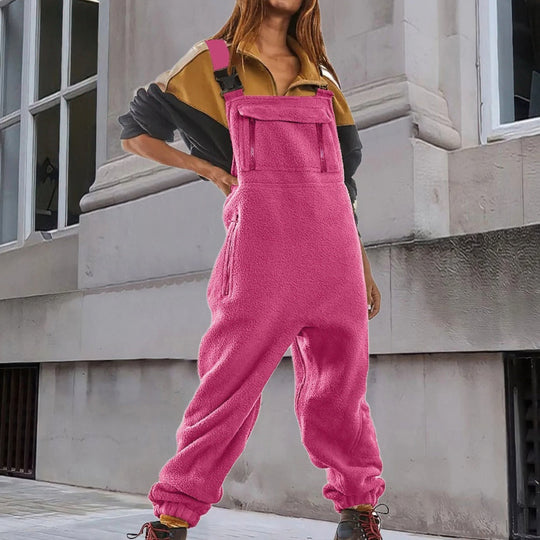 EB | Damen Fleece Overall Mit Verstellbaren Trägern Stylisch Und Bequem
