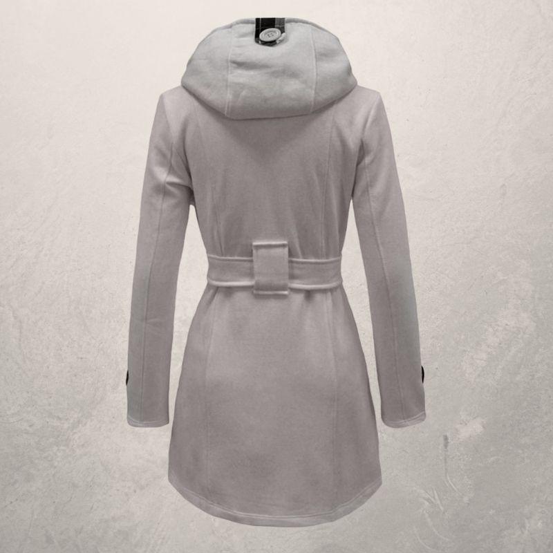 EB | Trenchcoat - Zweireihig - Kapuze - Gürtelschnalle In Der Taille - Klassischer Schnitt