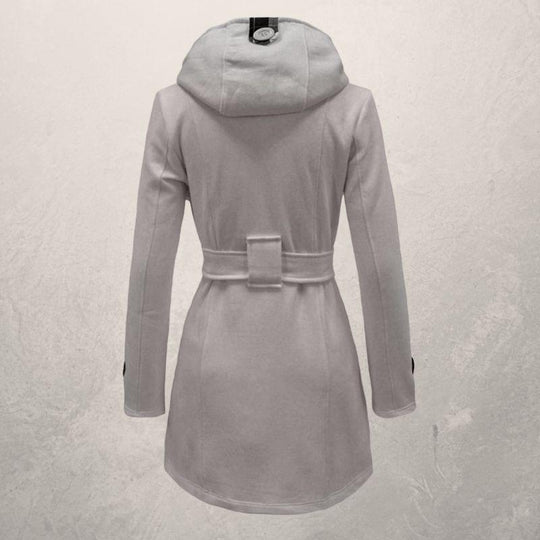 EB | Trenchcoat - Zweireihig - Kapuze - Gürtelschnalle In Der Taille - Klassischer Schnitt