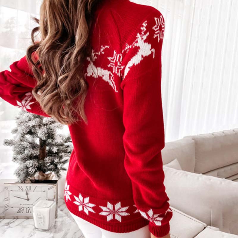 EB | Weihnachtlicher Strickpullover Mit Klassischem Print