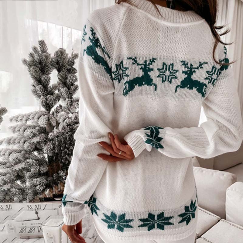 EB | Weihnachtlicher Strickpullover Mit Klassischem Print