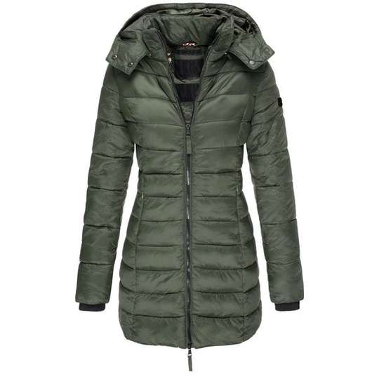 EB | Daunenjacke lang Kapuze Damen