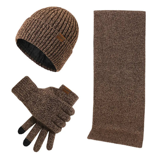 EB - Lässiges Winterset mit Mütze, Schal und Handschuhen für Männer