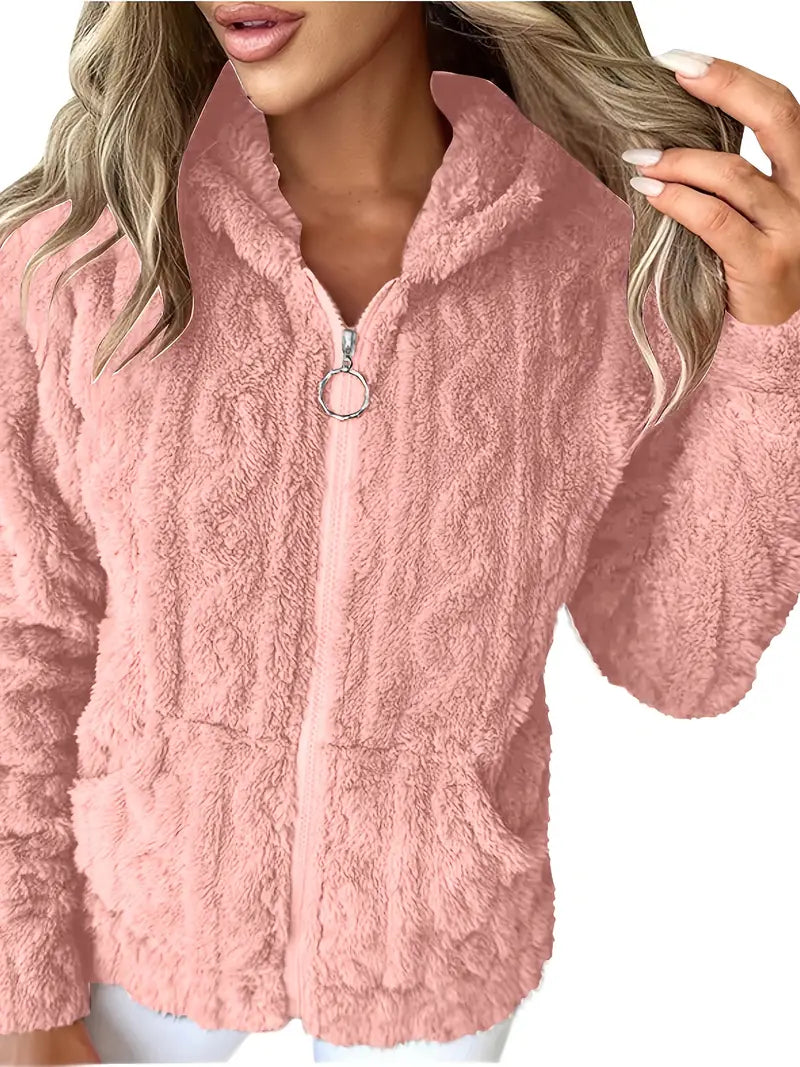 EB | Weiches Kapuzen Sweatshirt mit Reißverschluss