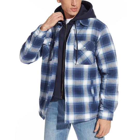 EB | Herren Karierte Langarm Freizeitjacke