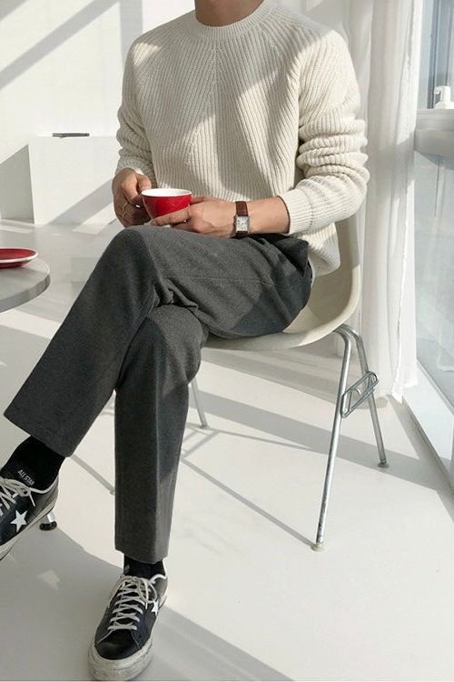 EB | Eleganter Gerippter Pullover für Männer