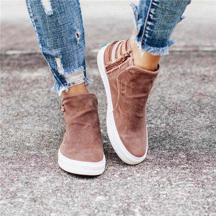 Bequeme Slip-On Canvas-Schuhe für Damen EB