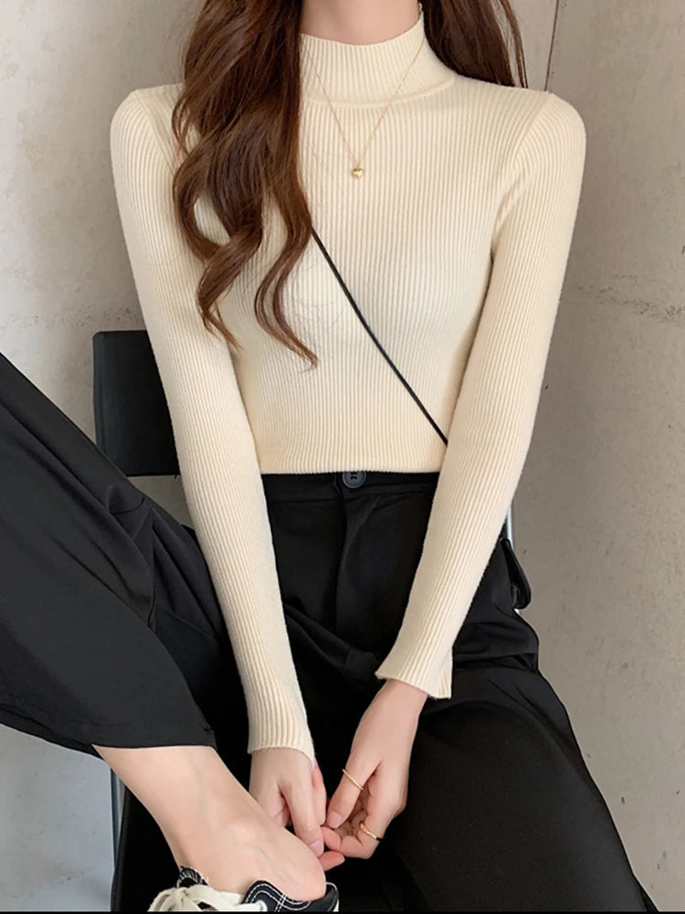 EB | gerippter Wollpullover für Damen