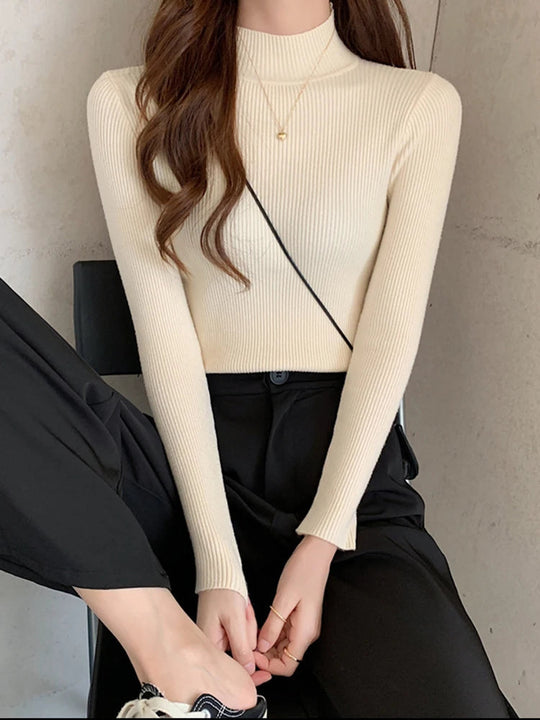 EB | gerippter Wollpullover für Damen