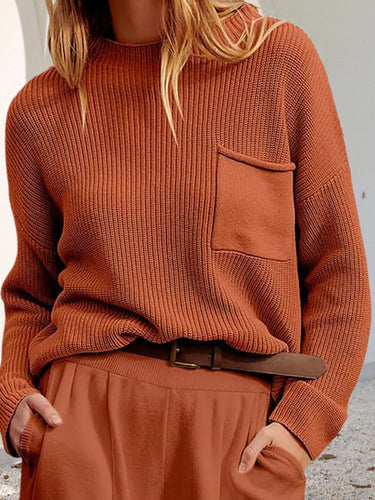 EB | Bequemer, entspannter Strickpullover mit Taschen