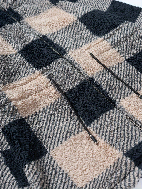 EB | Karierte Jacke Aus Weichem Material Polyester Bequem und Stilvoll