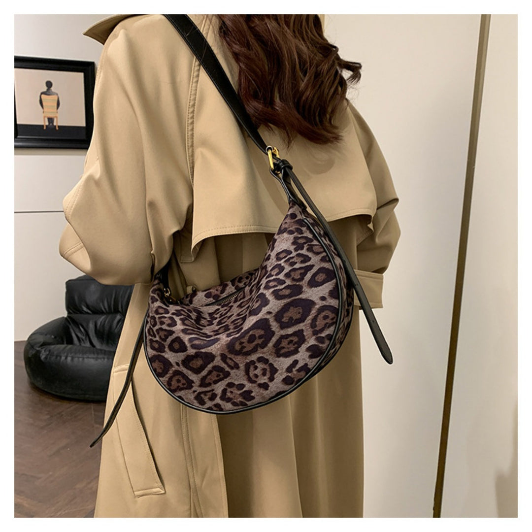 EB | Vintage Umhängetasche mit Leopardenmuster