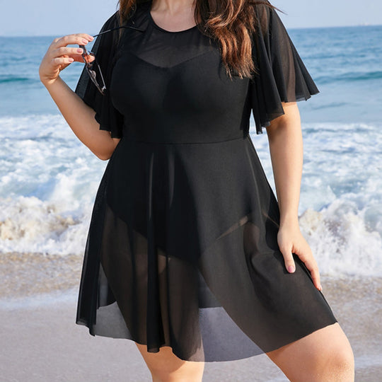 EB | Plus Size Boxershorts einteiliger Badeanzug