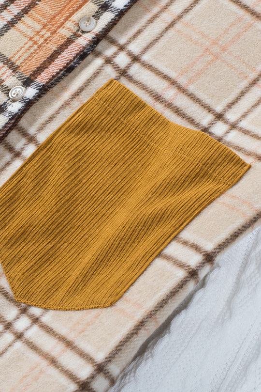 EB | Gitterhemde mit Patchwork-details Baumwollmischung Perfekt für Layering