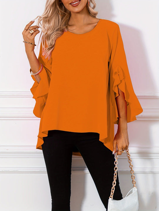 EB | Bluse mit Rundhalsausschnitt für Den Frühling