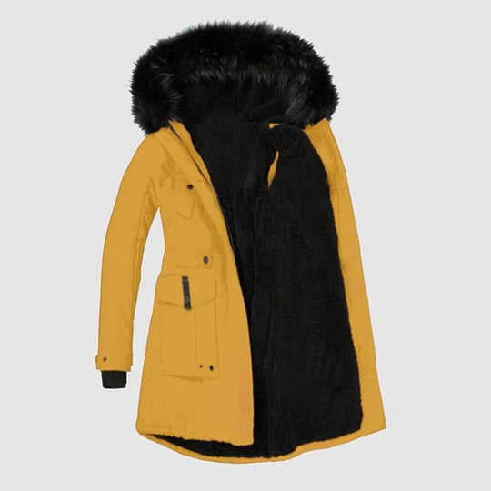 EB | Damenparka mit Schwarzem Kunstfellbesatz