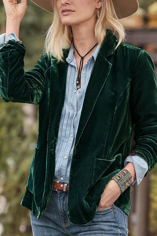 EB | Samt Cropped Top kleine Blazer
