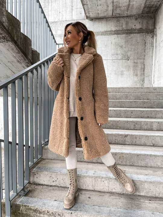 EB | Fell-Trenchcoat - stilvolle lange Damenoberbekleidung