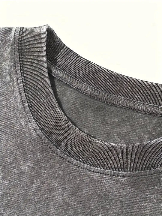 EB | Baumwoll-T-Shirt mit Rundhalsausschnitt