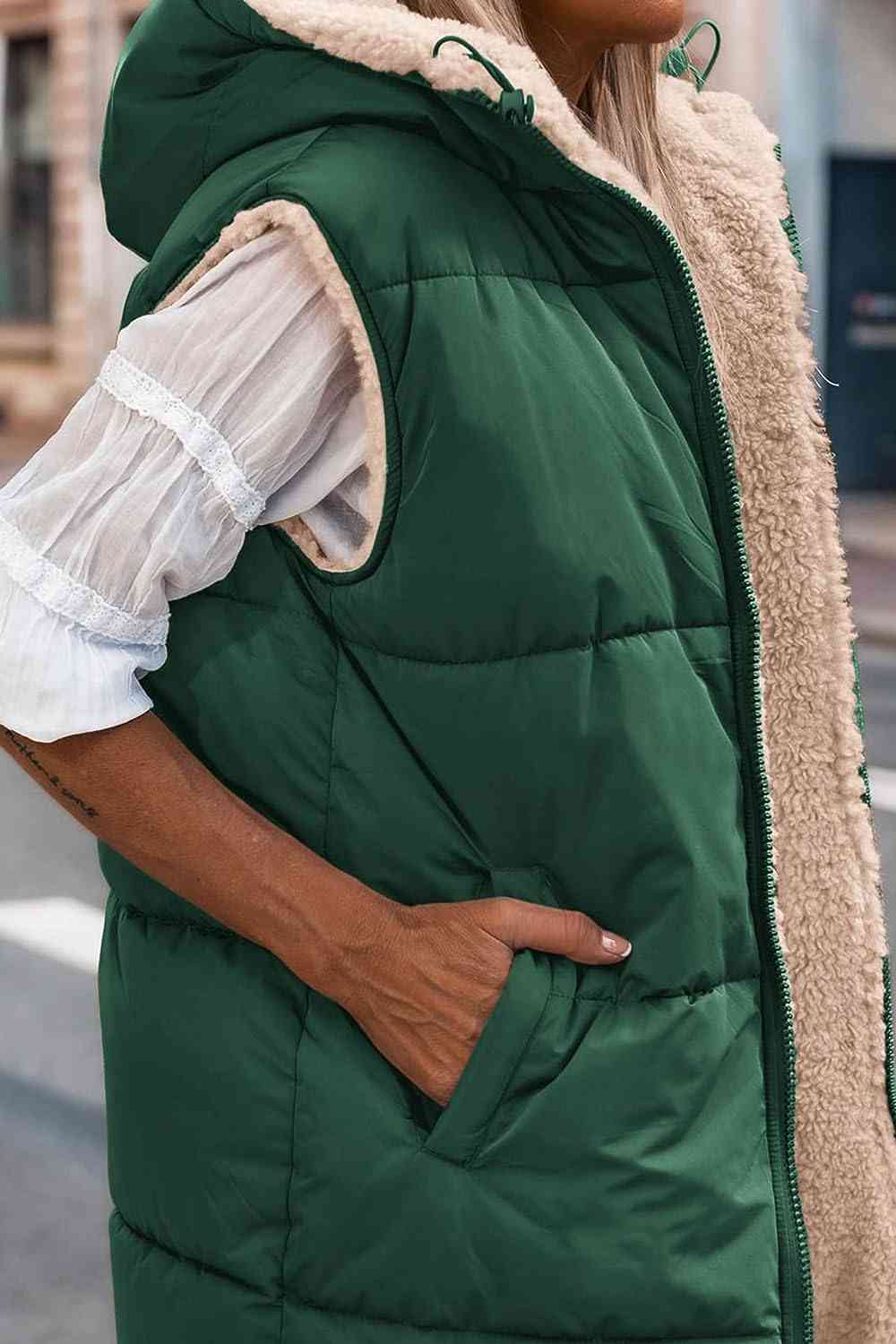 EB | Zip-Up Longline Kapuzenweste