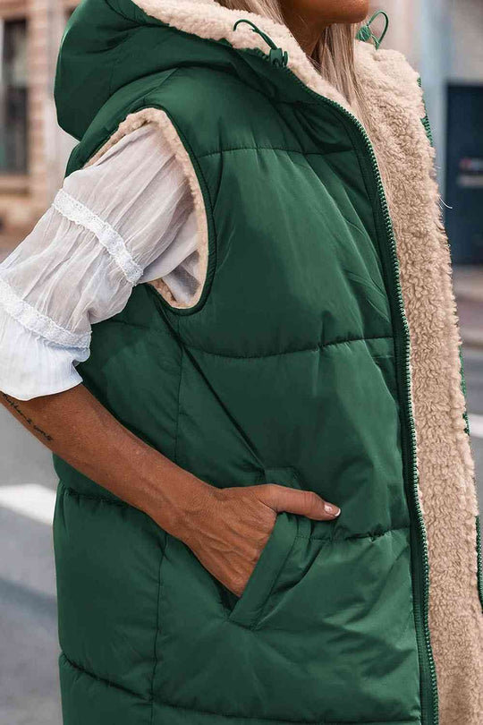 EB | Zip-Up Longline Kapuzenweste