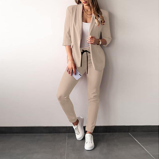 EB | 2-Teiliger Damenanzug Stilvoller Blazer und Hose für Damen