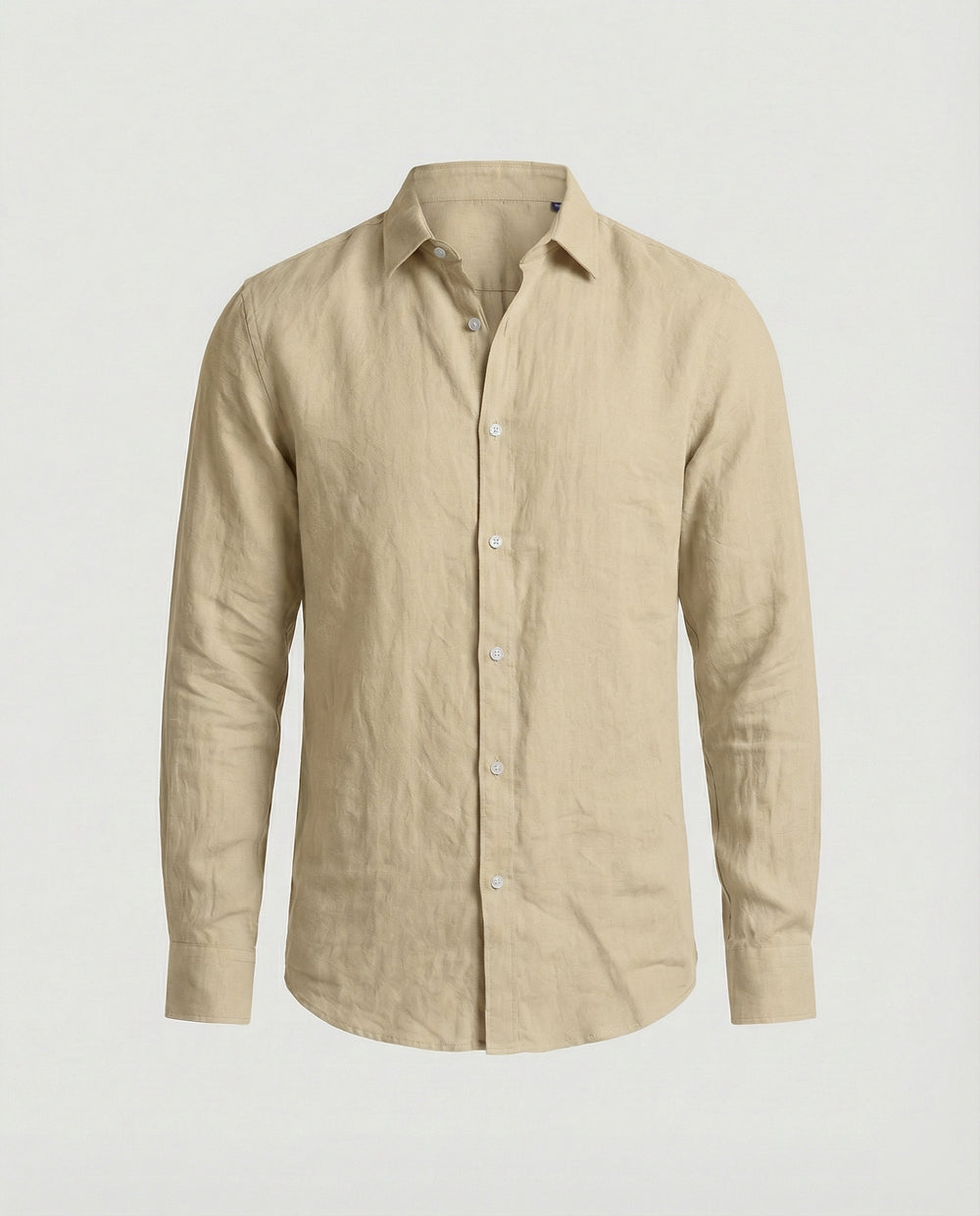 Herren Leinenhemd Sommer Mao Kragen