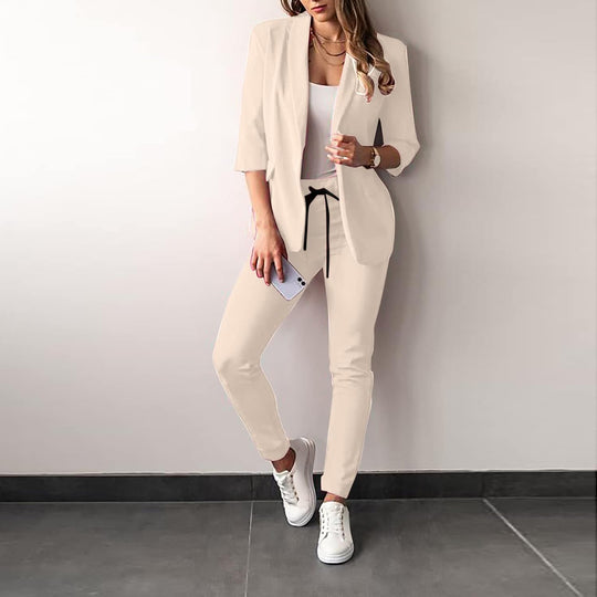EB | 2-Teiliger Damenanzug Stilvoller Blazer und Hose für Damen