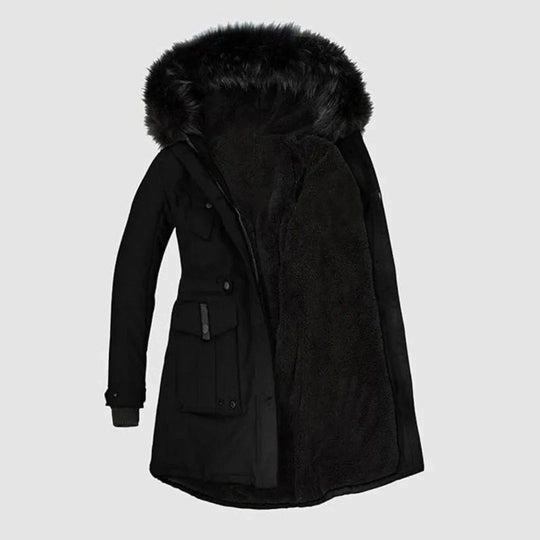 EB | Damenparka mit Schwarzem Kunstfellbesatz