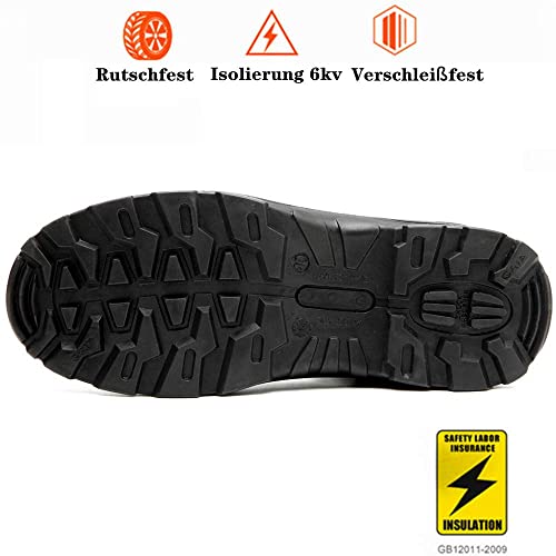 Wasserdicht Arbeitsschuhe Stahlkappe Schutzschuhe Warm Gefüttert Sicherheitsstiefel EB