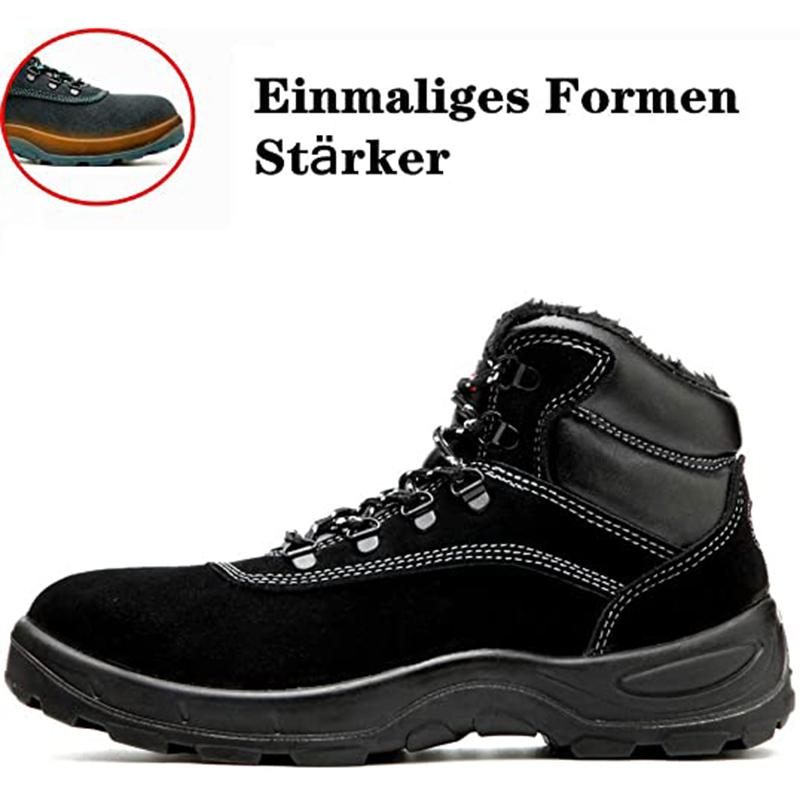 Wasserdicht Arbeitsschuhe Stahlkappe Schutzschuhe Warm Gefüttert Sicherheitsstiefel EB