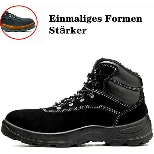 Wasserdicht Arbeitsschuhe Stahlkappe Schutzschuhe Warm Gefüttert Sicherheitsstiefel EB
