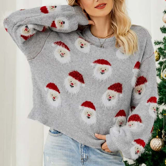 EB | Weihnachtlicher Strickpullover mit Rentiermotiv