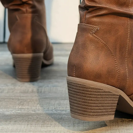 EB | High Heel Maillard V-Mund Skinny Boots