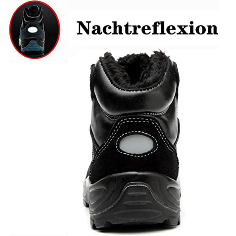 Wasserdicht Arbeitsschuhe Stahlkappe Schutzschuhe Warm Gefüttert Sicherheitsstiefel EB