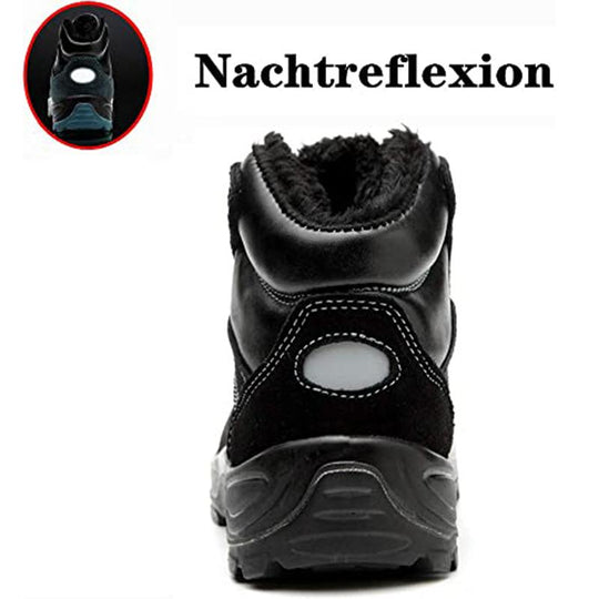 Wasserdicht Arbeitsschuhe Stahlkappe Schutzschuhe Warm Gefüttert Sicherheitsstiefel EB