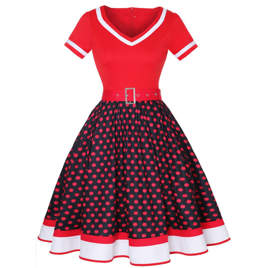 EB | Vintage Hepburn Polka Dot Kleid