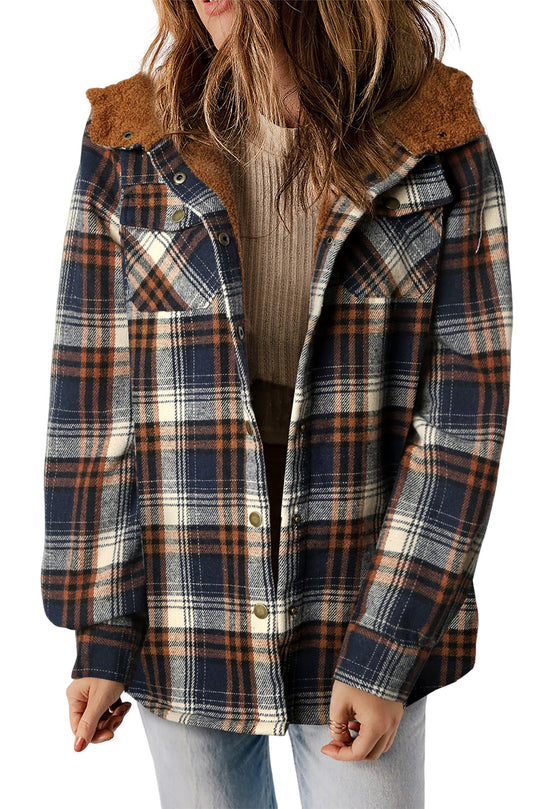 EB | Gepunktete Jacke mit Kapuze Weiches Plüschfutter Perfekt für Kalte Tage