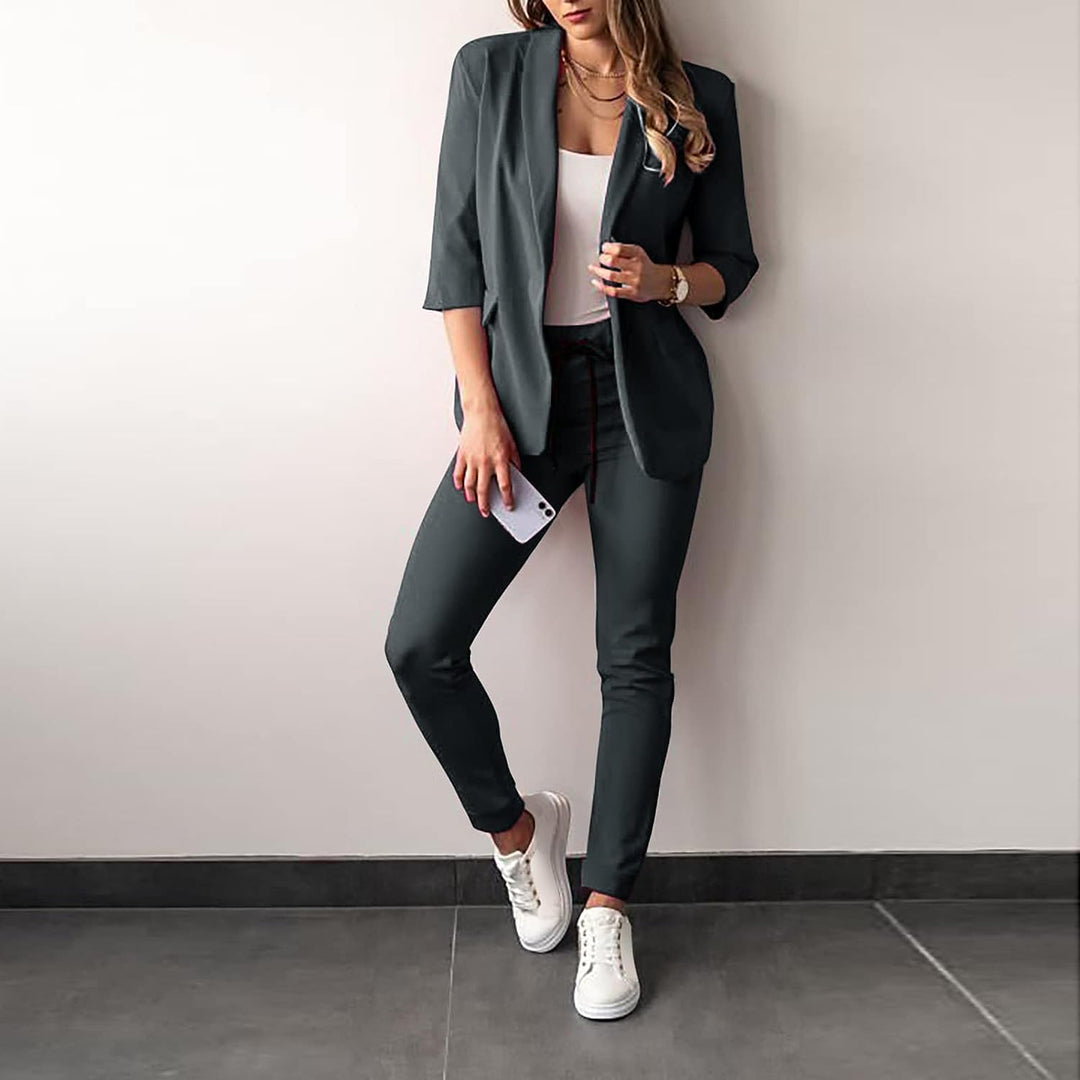 EB | 2-teiliges Damenanzug Stilvoller Blazer und Hose für Damen