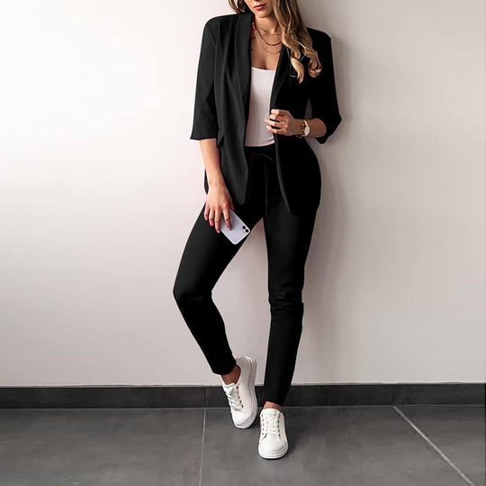 EB | 2-teiliges Damenanzug Stilvoller Blazer und Hose für Damen