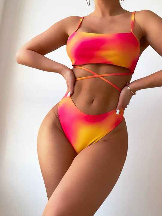 EB | Tie-Dye dreiteiliger geteilter Bikini