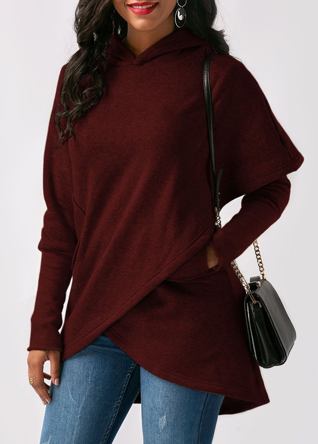 EB | Hoodie - Damen Herbst Trendy Asymmetrischer Hoodie