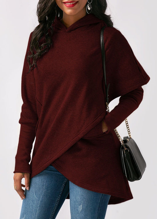 EB | Hoodie - Damen Herbst Trendy Asymmetrischer Hoodie