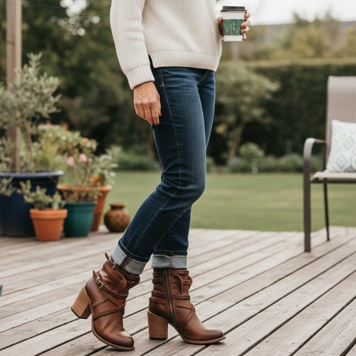 EB | Damen Lederstiefel Zeitloser Stil, Langlebiges Design, Perfekt für Alle Jahreszeiten